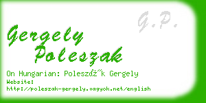 gergely poleszak business card